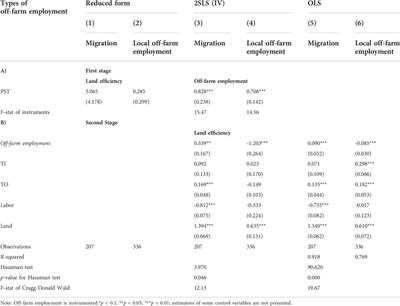 Assessing the impact of off-farm employment on land efficiency in different patterns: Field evidence from post-reform China